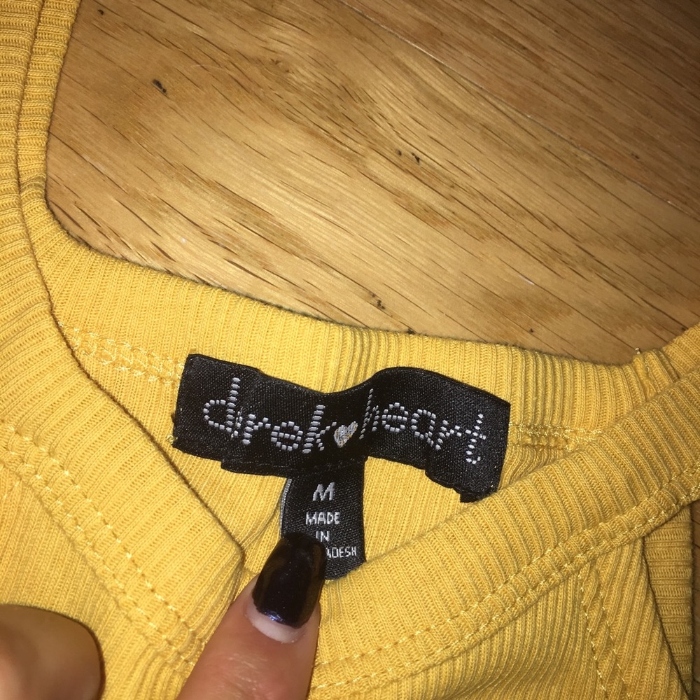 Yellow Ribbed Dress - Picture 3 of 3